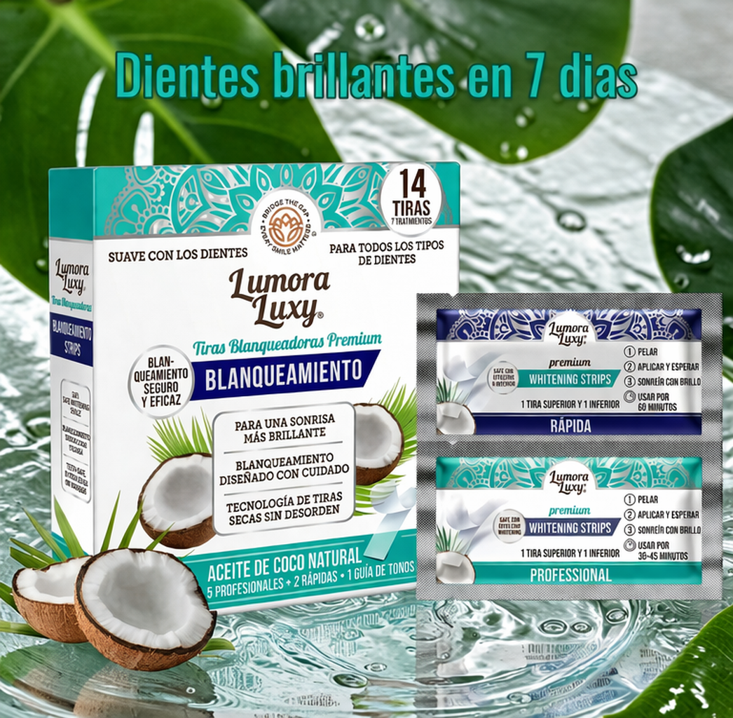 LumoraLuxy Tiras blanqueadoras Dientes blancos