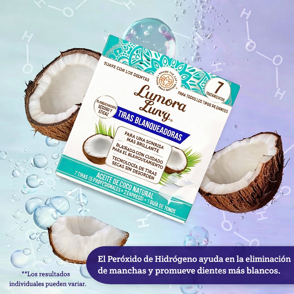 LumoraLuxy Tiras blanqueadoras Dientes blancos