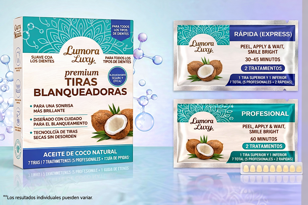 LumoraLuxy Tiras blanqueadoras Dientes blancos