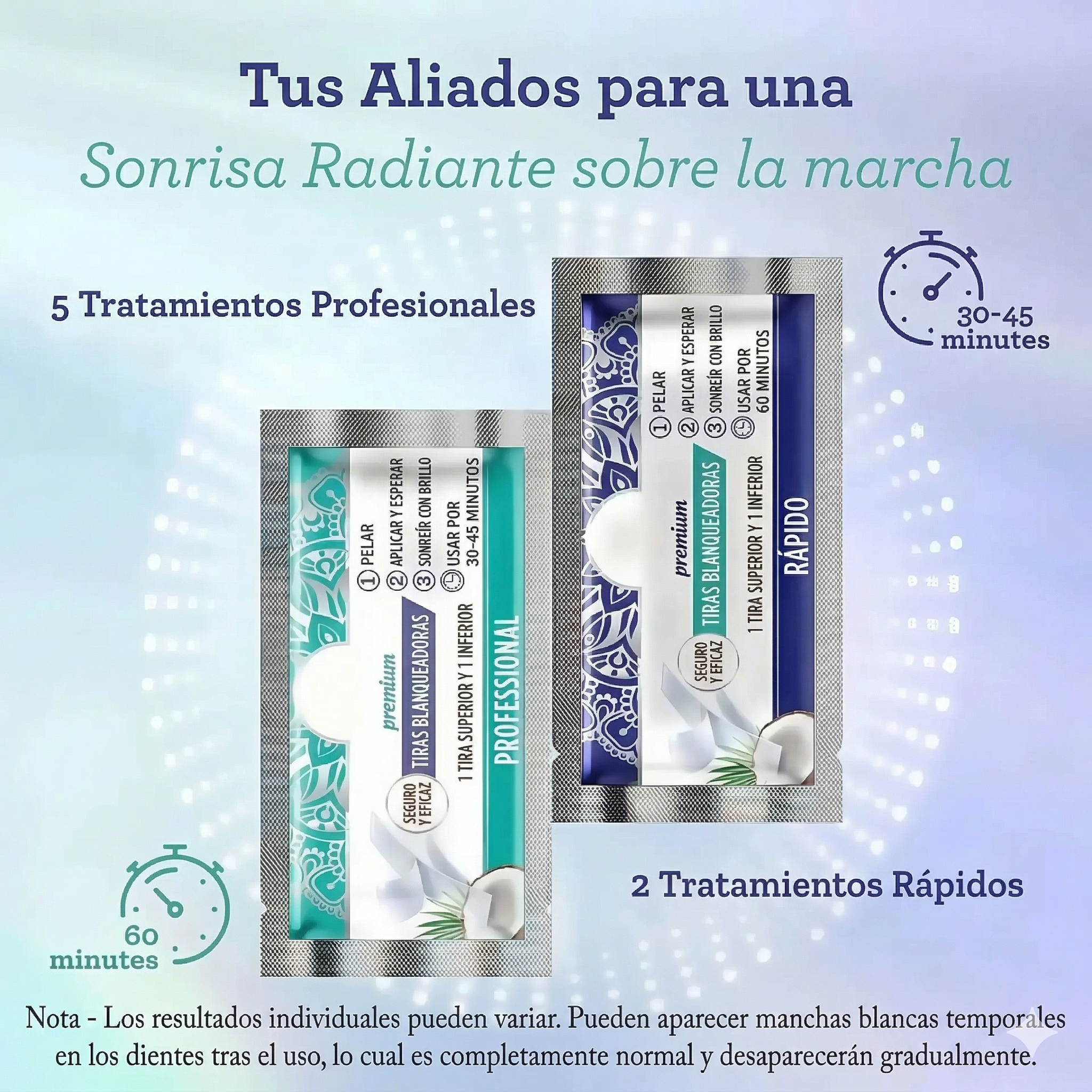 LumoraLuxy Tiras blanqueadoras Dientes blancos